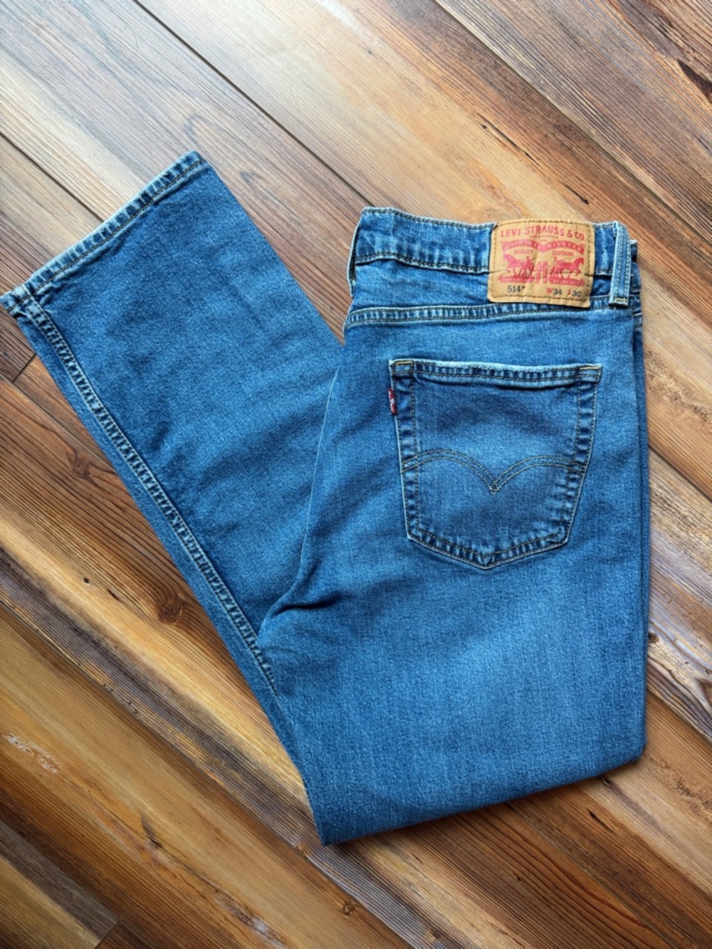 Levi’s 514 Straight Fit Jeans 34x30 Medium Wash Classic - Picture 4 of 5